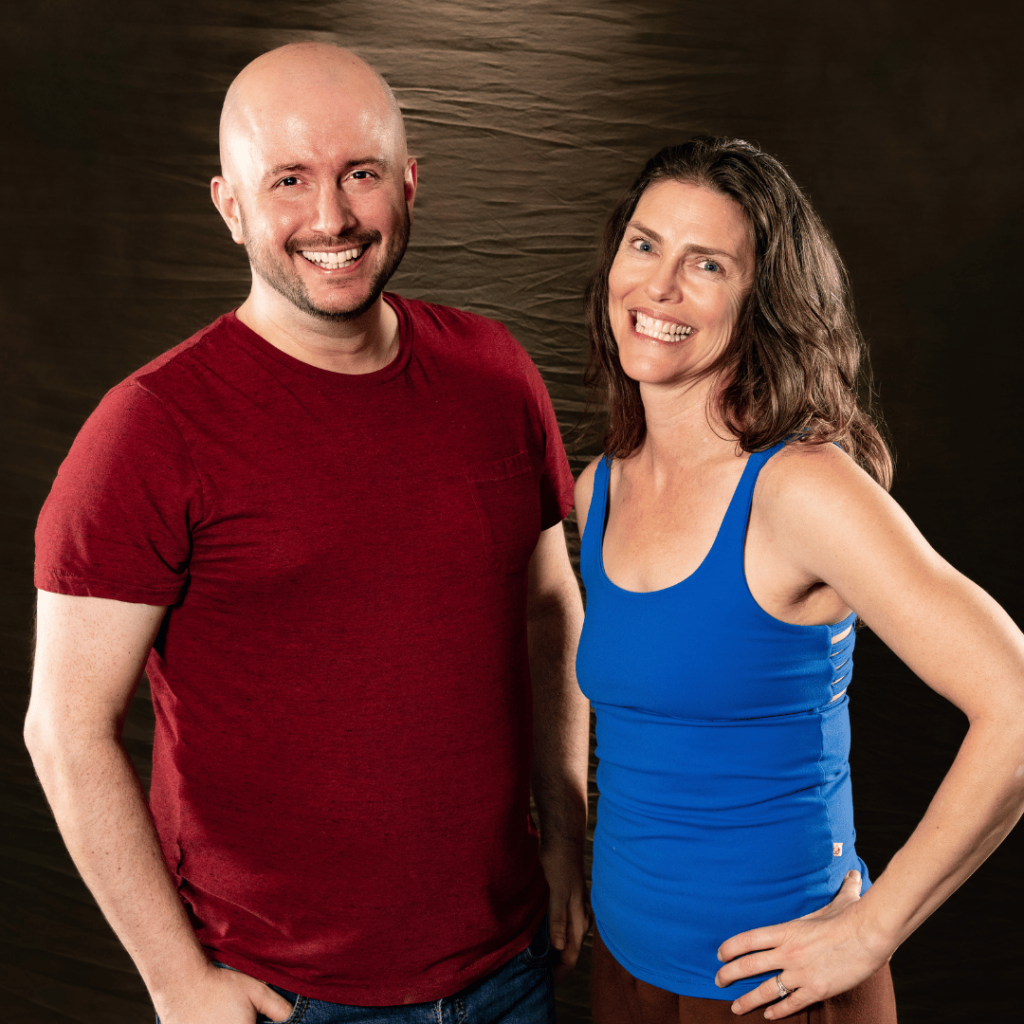 Hot yoga instructors and owners of YogaSteady, Michael and Jennifer